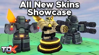 TDX All New Skins Showcase (Eradicator Juggernaut, Eradicator John, Tower Battles Golden Commando)