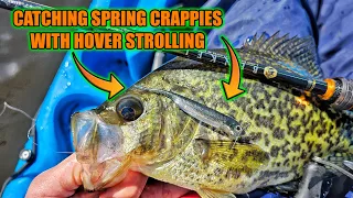 Catching Ton of Spring Crappies in the Banks fishing Hover Strolling Rig with Fish Arrow Flash J