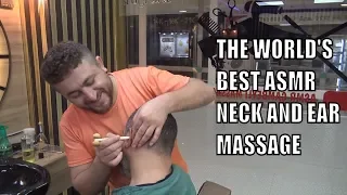 ASMR TURKISH BARBER MASSAGE=EAR BURN=NECK CRACK =ear,neck,head,wire,face,sleep massage =kulak masajı