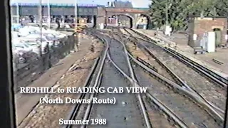 BR in the 1980s Redhill to Reading Cab View Over North Downs Route in 1988