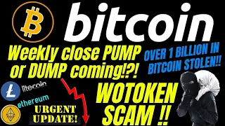 WOTOKEN SCAM COULD CAUSE BITCOIN LITECOIN and ETHEREUM DUMP?? crypto trading, news, ta,  analysis