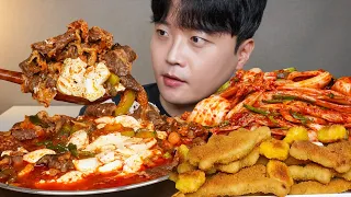 아내표 집밥🍚 갓담근 김치 차돌순두부찌개 용가리치킨 팝콘치킨 요리 먹방 Kimchi & Sundubu-jjigae & Chicken ASMR MUKBANG EATING SHOW