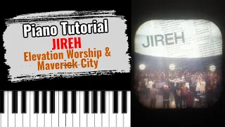 🎹JIREH by Elevation Worship & Maverick City (easy piano tutorial lesson free)