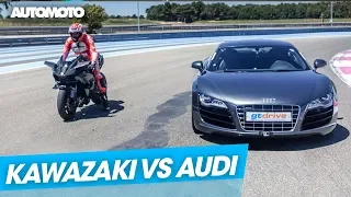 Duel : Kawasaki Ninja H2R vs Audi R8 V10