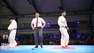 Takehiro Kaga vs Daniel Barragan Man -90kg European Karate Kyokushin Championships