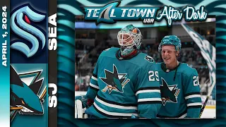 San Jose Sharks vs Seattle Kraken - 4/1/2024 - Teal Town USA After Dark (Postgame)