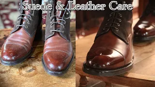 HOW TO CARE FOR SUEDE & LEATHER COMBO SHOES/BOOTS: STAY HOME AND SHINE YOUR SHOES!