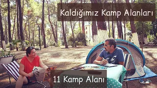 Akdeniz Sahilleri Kaldığımız Ücretli Kamplar / 11 Kamp Alanı | Deniz Kenarı Çadır Karavan Kamp Alanı