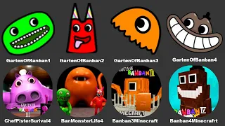 Garten of Banban 3 Minecraft,Garten of Banban 4 Mobile,Chef Pigster Survival,Garten Of Banban 2 PC