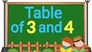 Learn Table of 3 and 4 | Table of 3 | Table of 4 | 3x1=3 Multiplication | 4×1=4 #table #tables