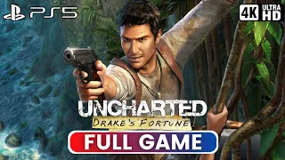 UNCHARTED: DRAKE'S FORTUNE REMASTERED | Full Gameplay (PS5 4K 60FPS)