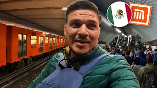 Mi Primera VEZ en el METRO de la CDMX | Es una LOCURA en la Hora Pico 🤯🇲🇽🚇