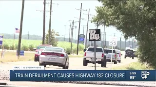 Train Derailment on Highway 182 is Causing Delays and Re-routes