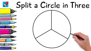How to split a circle into three real easy