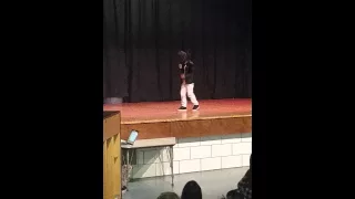 Landon Performing Michael Jackson's Smooth Criminal School Talent Show 2015