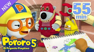 [55min] Pororo La Serie 5 | SER VALIENTE | S5 EP6~10 | Pororo en Español