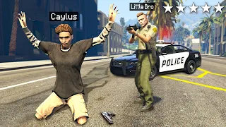 My Little Brother ARRESTS ME In GTA 5 Roleplay..