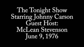 The Tonight Show. Guest Host McLean Stevenson 6/9/1976