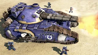 Can 100 Ultramarines stop a MASSIVE Chaos Attack? - Men of War: WARHAMMER 40K Mod