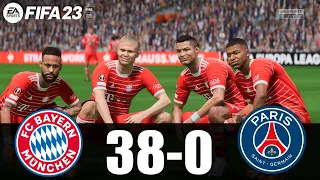 FIFA 23 - MESSI, RONALDO, HAALAND, NEYMAR, ALL STARS PLAYS TOGETHER | BAYERN MUNICH 38-0 PSG