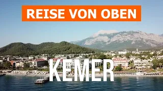 Kemer, Türkei | Stadt, Reise, Strände, Urlaub, Tourismus, Meer, Natur, Rezension | Drohne Video 4k