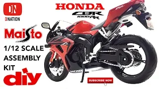 Maisto Honda CBR 1000RR 1:12 scale die-cast Motorcycle Assembly Kit Unboxing