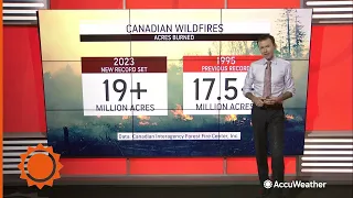 Canadian wildfires have burned an area the size of South Carolina | AccuWeather