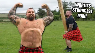 STRONGMAN TRIES HIGHLAND GAMES!!! - Scotland Day 4