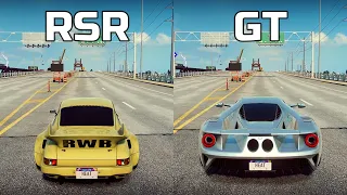 NFS Heat: Porsche 911 Carrera RSR vs Ford GT - Drag Race