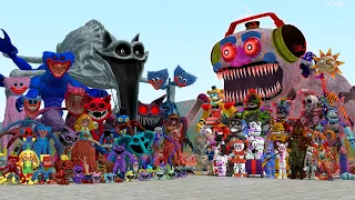 ALL POPPY PLAYTIME CHAPTER 1-3 CHARACTERS VS ALL FNAF 1-10 ANIMATRONICS In Garry's Mod!