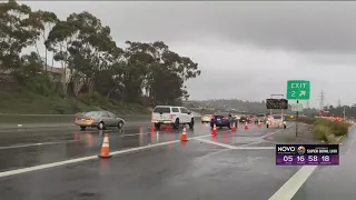 San Diego Winter Storm causes road closures