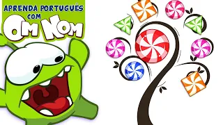 A MÁQUINA DE DOCES COLORIDOS COM OS OM NOM - Aprenda Português com Om Nom