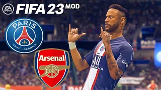 PSG vs ARSENAL FIFA 23 MOD PS5 Realistic Gameplay & Graphics Ultimate Difficulty Career