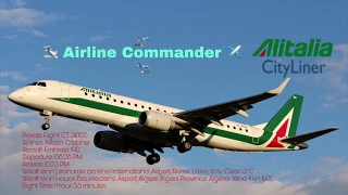 #227: Airline Commander Alitalia CityLiner Embraer 190 🛫 (FCO) Rome 🇮🇹 🛬 (ALG) Algiers 🇩🇿