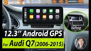 12.3 inch Audi Q7 2006-2015 Android 13 GPS navigation screen | Audi Q7 Apple CarPlay/ Android Auto!