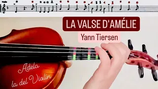 LA VALSE D'AMÉLIE, Yann Tiersen (PARTITURA VIOLÍN+AUDIO)