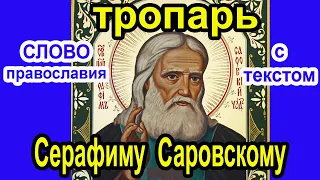 Тропарь 2   Серафиму Саровскому 2022 15 Января