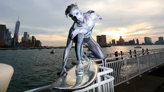 EPIC SILVER SURFER HALLOWEEN COSTUME NYC!