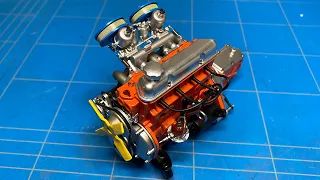 Building a 1 to 8th scale Volvo Amazon from Ixocollections Part 1: The Engine