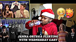 JENNA ORTEGA FLIRTING WITH THE CAST OF WEDNESDAY FOR 9 MINUTES STRAIGHT (REACTMAS BONUS)