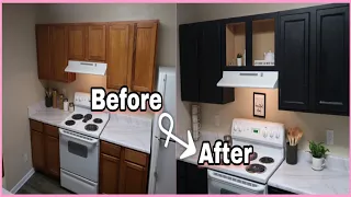 Peel & Stick Wood Cabinets | Renter Friendly Hack