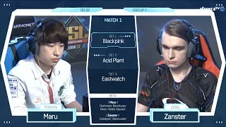 Maru (T) vs Zanster (Z) GSL 2018 Season 2 Overgrowth [Code S] (Ro32)