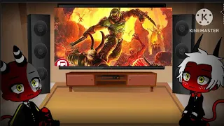 Helluva boss reacts to Doom eternal Rap   Read description