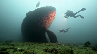 Scuba Diving The Barge and Belgica - Two shipwrecks 50 meters apart in Harstad - Northern Norway