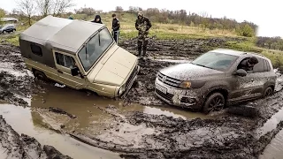 ЛУАЗ против кроссоверов в грязи... часть 1