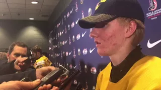 1/5/2018: Rasmus Dahlin post-game interview (2018 WJC gold medal game)