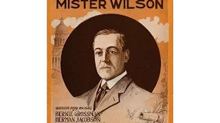 Sam Ash "We're All With You, Mr. Wilson" LYRICS 1915 World War I RARE! Little Wonder disc 1915