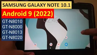 Instalando o Android 9 (2022) Samsung Galaxy Note 10.1 (GT-N8010, GT-N8000, GT-N8013, GT-N8020)