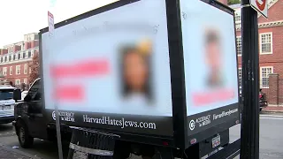 Rolling billboard claims display of ‘Harvard's Leading Antisemites’ names, faces