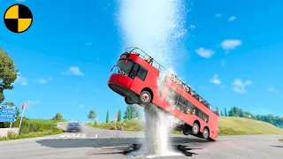 Cars vs Geyser 😱 BeamNG.Drive